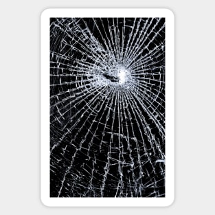 Broken Glass 2 iPhone Black Sticker